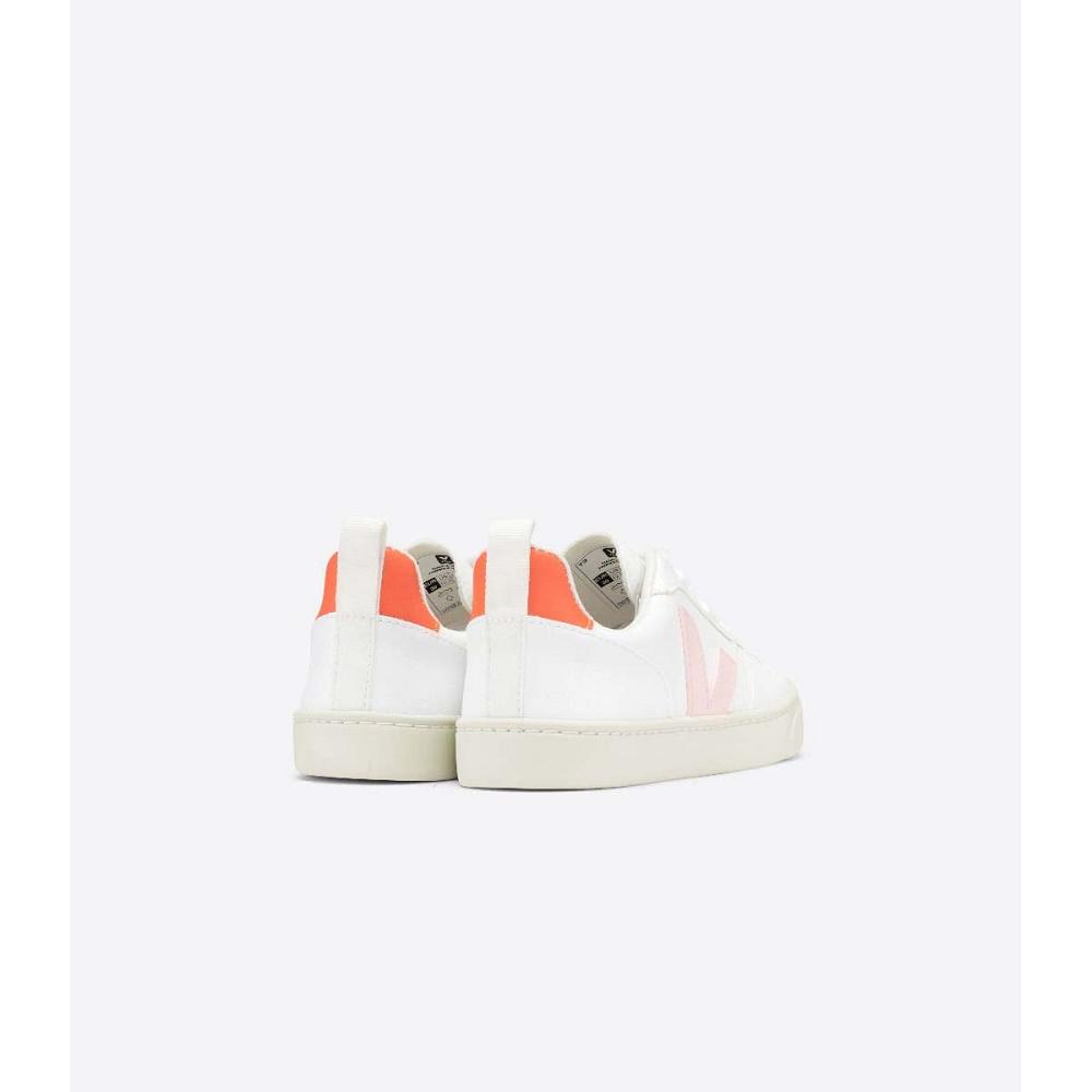 Veja V-10 LACE CWL Tenisky Detske White/Orange | SK 850XYU